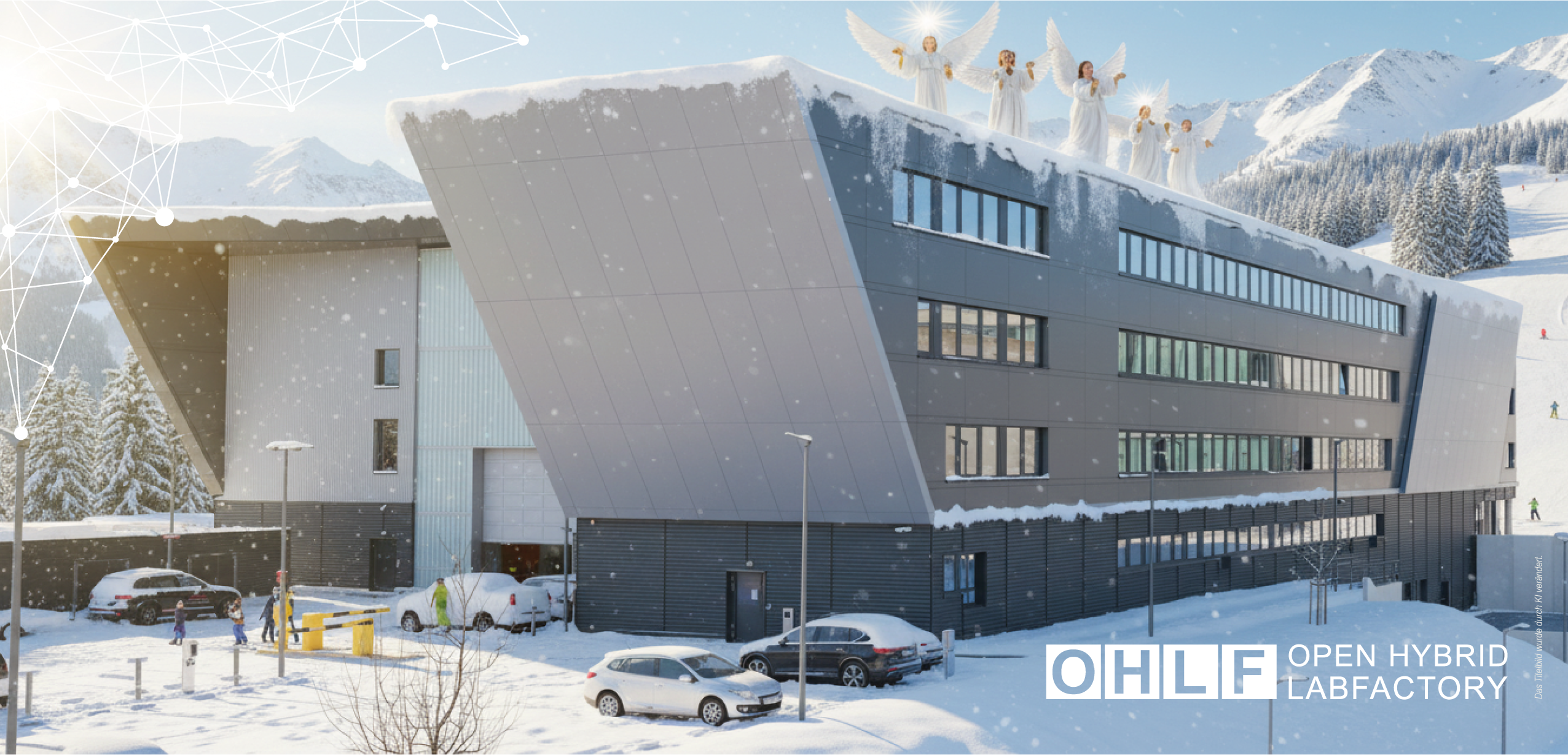 Ansicht OHLF Forschungscampus im Winter (KI)